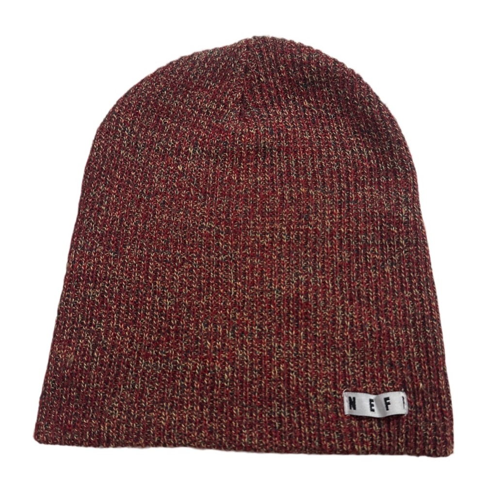 Y2K NEFF unisex red/multi sparkle daily heather beanie, O/S.